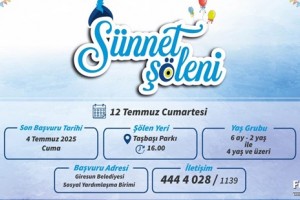 Sünnet Şöleni İçin Kayıtlar Başladı